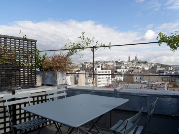  Appartement sous les toits avec vue à 360° sur Paris  